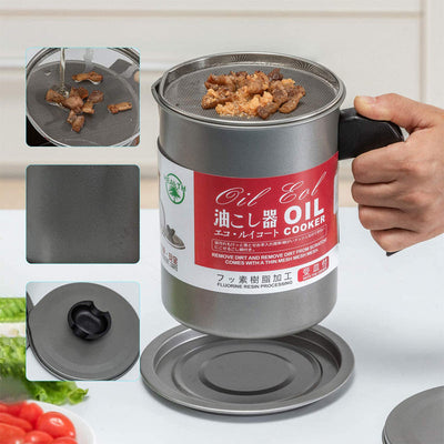 Stainless Steel Oil Filter Pot with Tray