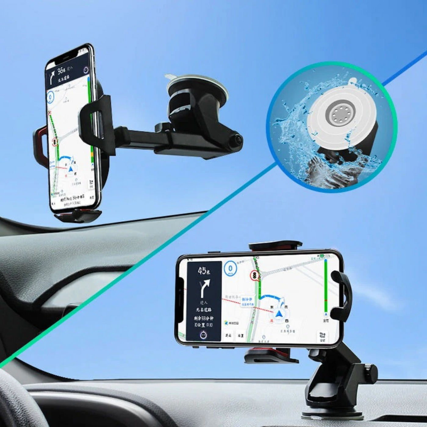 360 Degree Rotating Car Phone Holder | Phone Stand For Content Creators