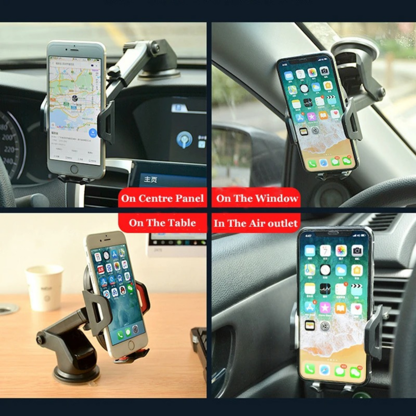 360 Degree Rotating Car Phone Holder | Phone Stand For Content Creators