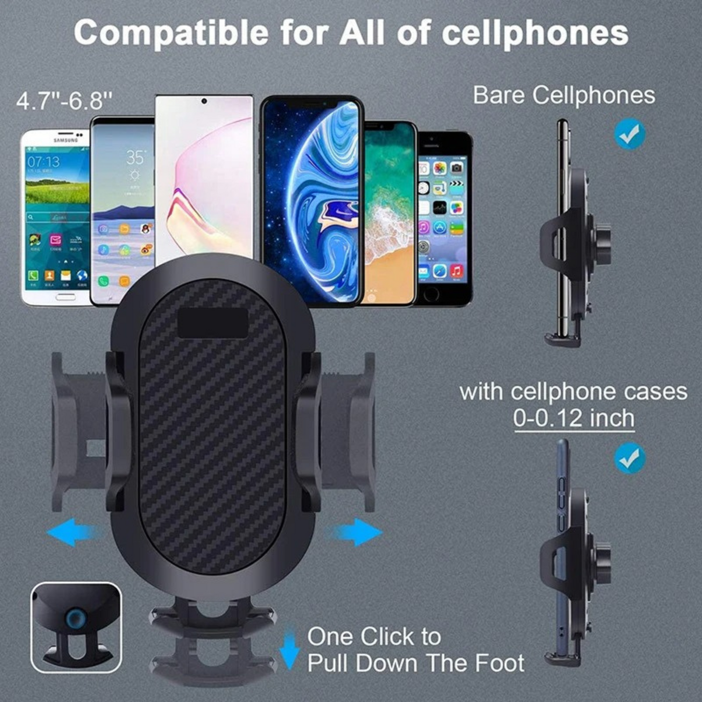 360 Degree Rotating Car Phone Holder | Phone Stand For Content Creators