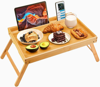 Folding Bamboo Bed Tray Table