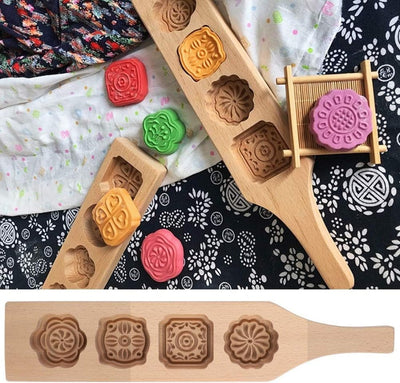 Wooden Muffin And Mooncake Baking Mold